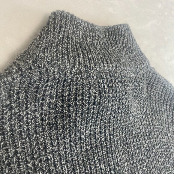 L.L. Bean Organic Cotton Sweater Full Zip Men's Large Tall Waffle Knit 508968 - Picture 8 of 11